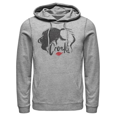 Men's Cruella Red Lips Logo Pull Over Hoodie : Target