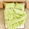 Canadian Down & Feather Company - 3 Piece Duvet Cover Set with 3-Sided Zipper, Pistachio - 4 of 4