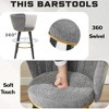QingMoon 360° Swivel Bar Stools Set of 2, 26" Mid-Century Modern Barstools, Velvet Counter Height Chairs for Kitchen Island, Home Pub - 3 of 4