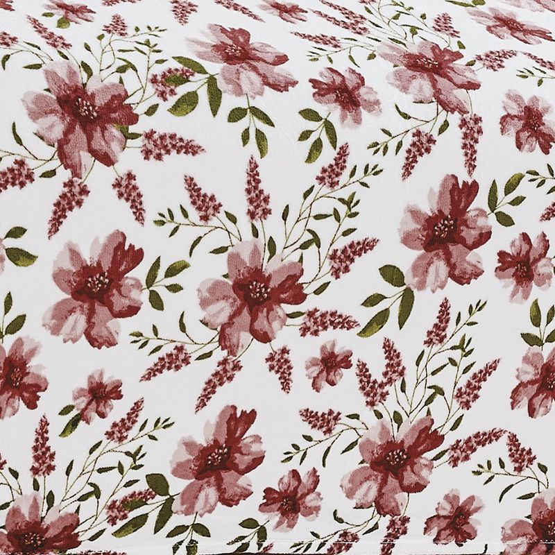Plazatex Luxurious Ultra Soft Lightweight Rayla Printed Bed Blanket Floral, 4 of 5