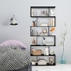 Yukimo 6-Tier S-Shaped Bookshelf, Storage Display Bookcase Decor Z-Shelf, 31.5" x 9" x 75", Black/White/Coffee - 3 of 4