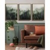 Green fog pine tree forest canvas wall art 11x14in framed modern artwork prints decor - 2 of 4