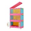 ChicFurnit Utility Storage Cabinets 5 Tiers Multi Use Storage Cabinet Folding Storage Cabinet for Home Spaces, Multicolored, 20.47"*12.2"*13.19" - 4 of 4