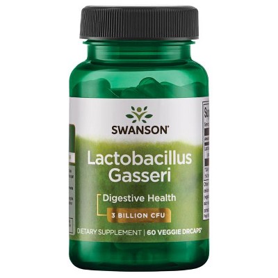 Swanson Lactobacillus Gasseri - Probiotic Supplement Supporting Digestive Health with 3 Billion CFU - Design-Release Satiety and Fat Metabolism Support - (60 Veggie Capsules)