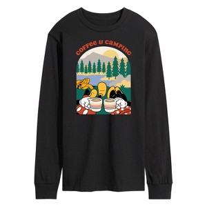 Men's - Disney - Coffee and Camping Long Sleeve Graphic T-Shirt - 1 of 4