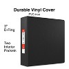 3" Staples Standard Binder with D-Rings Black 976164 - 2 of 4