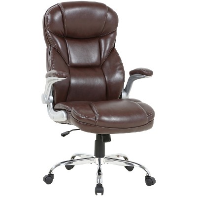 FDW Big and Tall Office Chair 250lbs Executive Office Chair with PU Leather Upholstery and 360-Degree Swivel  for Home Office