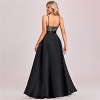 Ever-Pretty Glitter V-Neck A-line High-Low Satin Prom Dress - 3 of 4