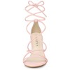 Allegra K Women's Open Toe Lace Up Tie Back Strappy Stiletto Heels Sandals - 3 of 4