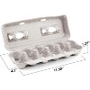25 Pieces Blank Natural Pulp Egg Cartons Holds 12 Eggs - Cardboard Material Perfect For Storing Extra Eggs - 2 of 4