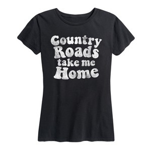 Women's - Instant Message - Country Roads Take Me Home Short Sleeve Graphic T-Shirt - 1 of 4