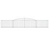 vidaXL Galvanized Iron Arched Gabion Basket, Decorative and Sound-Insulating Garden Barrier with Durable Construction and Wide Application, Silver - 3 of 4