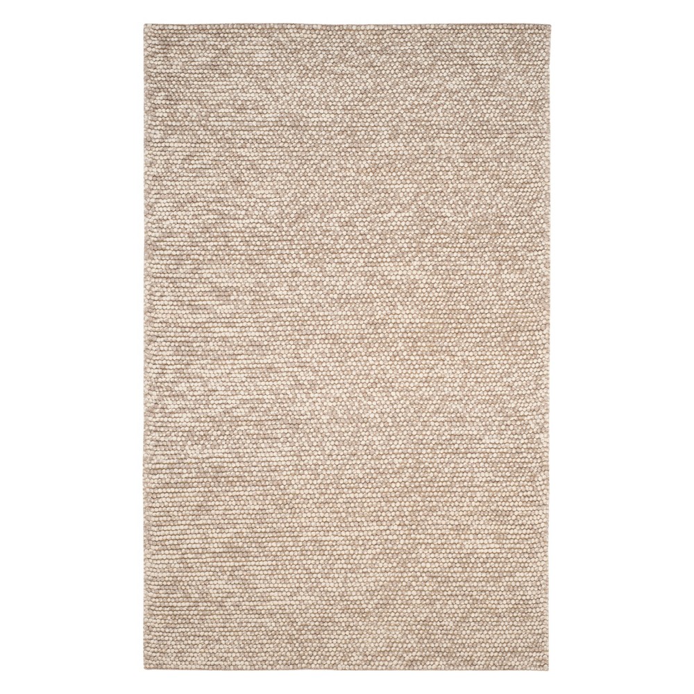 6'x9' Solid Woven Area Rug Beige - Safavieh