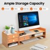 YIYIBYUS Computer Monitor Stand, Computer Rack with Drawers, Desktop Organizer Rack - 2 of 4
