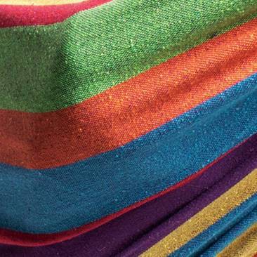 9-Foot Caribbean Rainbow Cotton Double Hammock with Stand