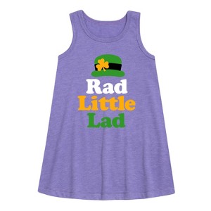 Girls' - Instant Message - St. Patrick's Day Rad Little Lad Graphic Sleeveless Aline Dress - 1 of 3