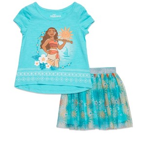 Disney Moana Girls T-Shirt Tulle and Mesh Skirt Toddler - 1 of 4