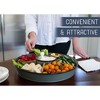Nat & Jules Wood Partitions Matte Green 16 inch Metal Enamel Divided Chip and Dip Tray - 3 of 4