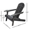 CAVINAS Wooden Folding Adirondack Chair, Rustic Foldable Outdoor Chair with Slatted Design, Portable Camping Chair for Adults, Patio Chair - 2 of 4