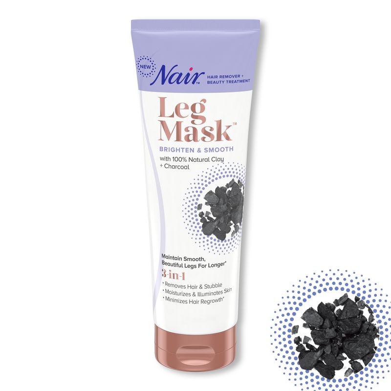 Nair Hair Remover Beauty Treatment Charcoal Clay Leg Mask - 8.0oz, 5 of 12