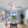 48 Inch Modern Ceiling Fan with Light and Remote Solid Wood Blades Noiseless Reversible DC Ceiling Fan For Bedroom Patio - 3 of 4