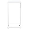 vidaXL Side Table with Wheels White 15.7 in.x11.8 in.x25 in. Engineered Wood - 4 of 4