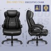 KERDOM Heavy Duty Executive Desk Chair with Adjustable Lumbar Support, Comfy Padded Cushion, Black - 4 of 4