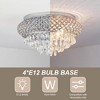 Maxax 11.8" Brown Crystal Flush Mount Ceiling Light, 5-Light Glam Chandelier for Bedroom/Entryway/Powder Room - 4 of 4