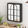 Vintage Two Door Wall Cabinet With Mirror, 23.62" Cabinet 3-level Entrance Storage Space - 2 of 4