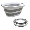 SAMMART 2 pcs Set : 36L (9.5 Gallons) Plastic Collapsible Laundry Basket & 10L (2.64 Gallons) Collapsible Bucket - 2 of 4