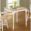 3pc Chester Tile Top Dining Set White/Natural - Buylateral - image 3 of 4