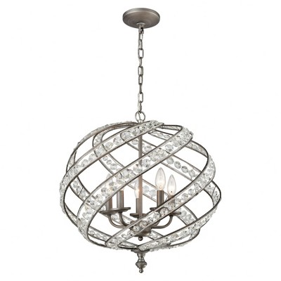 Elk Home Renaissance 5 - Light Chandelier in  Weathered Zinc