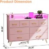 CuisinSmart 8-Drawer Dresser, Wide Bedroom Dresser Chest with Open Space, Modern Chest of Wide Drawers for Living Room, Entryway, Hallway - 3 of 4
