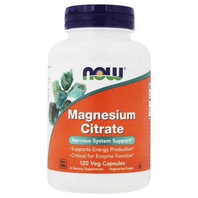 NOW Foods Magnesium Citrate 400 mg. Supplement  -  120 Count