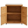 Casafield Outdoor Storage Cabinet and Potting Bench with Metal Tabletop and Storage Cabinet - Wooden Outdoor Garden Patio Workstation Table - 3 of 4