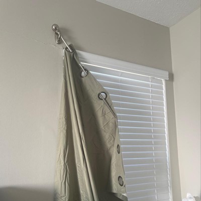 COMMAND Curtain Rod Hooks: 1 Hooks, Metal, Plastic, 5 lb Working Load  Limit, 4 in Hook Ht, 2 PK