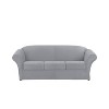 4pc Ultimate Stretch Suede Sofa Slipcovers Light Gray - Sure Fit: Indoor Furniture Protector, Zipper Closure, Machine Washable - 3 of 3