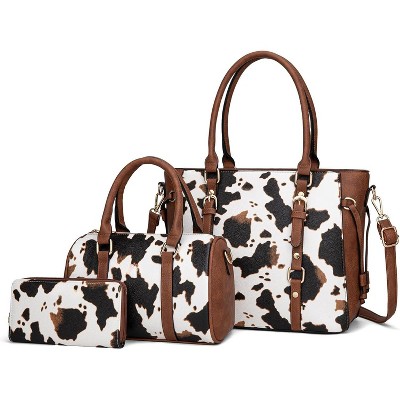 West 3PCS Purses for Women Tote Bag and Wallet Set Shoulder Satchel Handbags