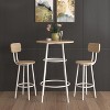 Bar table, equipped with 2 bar stools , with backrest and partition - 4 of 4