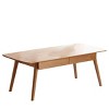 Solid Wood Coffee Table with Drawers,39.37"/47.24" Modern Oak Center Table for Living Room-Baofuwish - 2 of 4