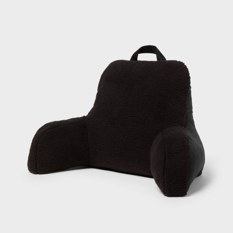Faux Shearling Bed Rest Black - Room Essentials&#8482;, 4 of 6