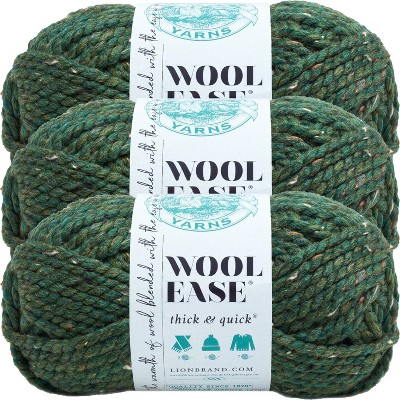 (3 Pack) Lion Brand Wool-Ease Thick & Quick Yarn - Kale