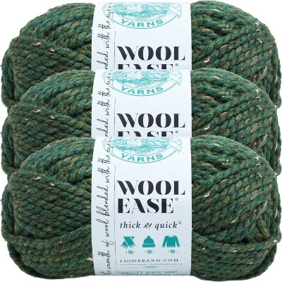 3 Pack) Lion Brand Wool-ease Thick & Quick Yarn - Kale : Target