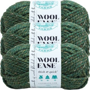 (3 Pack) Lion Brand Wool-Ease Thick & Quick Yarn - Kale - 1 of 3
