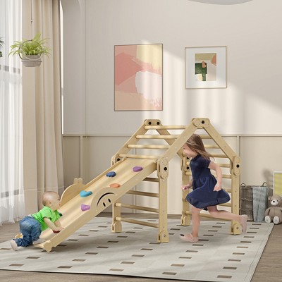 Indoor Toddler Climbing Toys, 4 in 1 Pikler Climbing Toys for Toddlers 18-48 Months