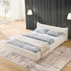 Kumasinova Queen Size Upholstered Bed Frame with Curved Headboard,Luxury Velvet Ground Platform Bed,Slat Support for Mattress Foundation - 2 of 4