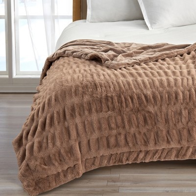 50" x 60" Reversible Faux Fur Throw Blanket - Great Bay Home