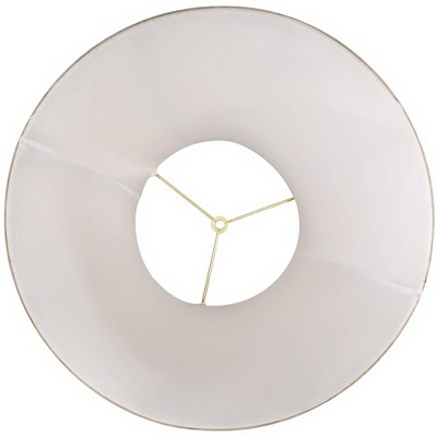 Beige Linen Large Bell Lamp Shade with Harp and Finial