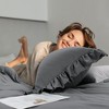 PiccoCasa 110GSM Brushed Microfiber Soft Duvet Cover Set with Corner Ties 3 Pcs - 4 of 4