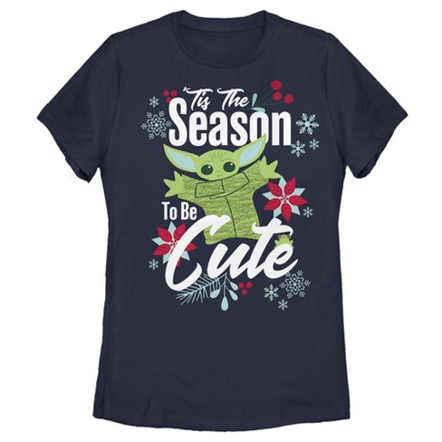 Women's Star Wars The Mandalorian Christmas The Child Cute Season T-Shirt - image 1 of 4